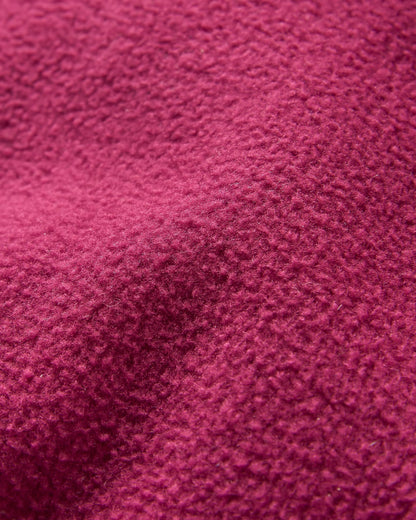 Snowdrift Recycled Fleece Hood - Fig - Flatlay