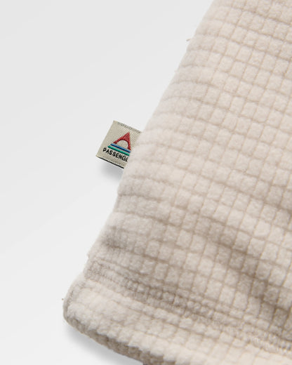 Off Trail Recycled Grid Polar Fleece - Caramel/Birch - Flatlay