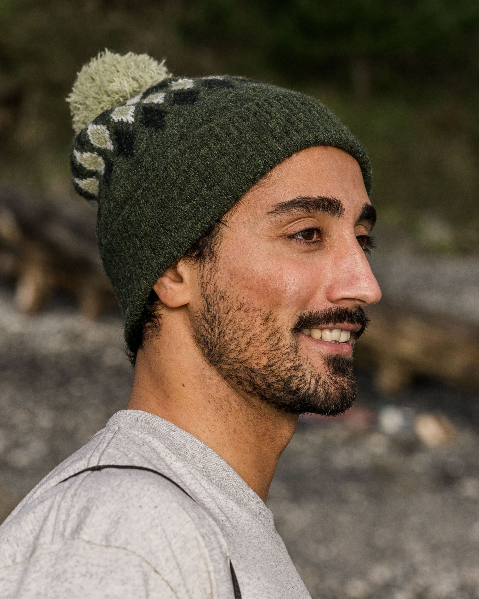 Snowdrop Recycled Bobble Hat - Khaki - Lifestyle - Male