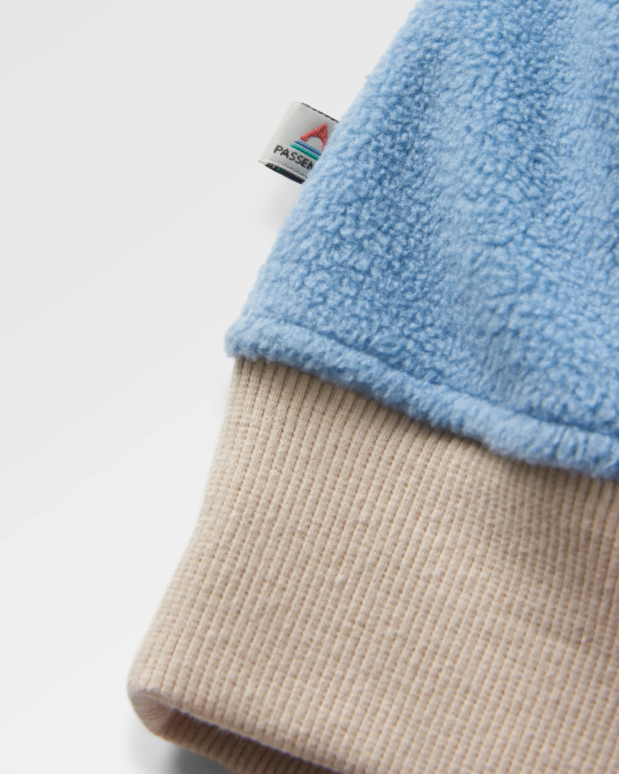 Caspian Recycled Polar Fleece - Faded Denim - Flatlay