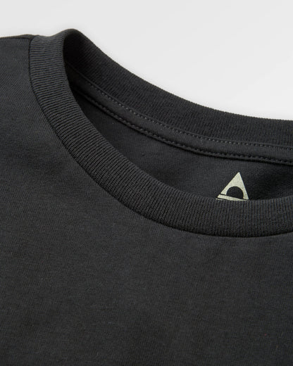 Papercut Recycled Cotton LS T-Shirt - Black - Flatlay