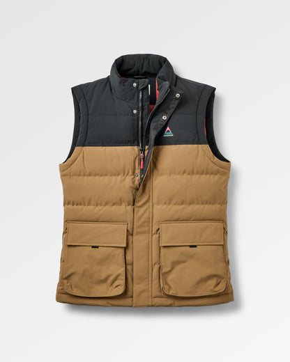 Baltic Recycled Insulated Gilet - Caramel/Black - Flatlay
