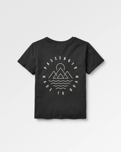 Remote Recycled Cotton T-Shirt - Black - Flatlay