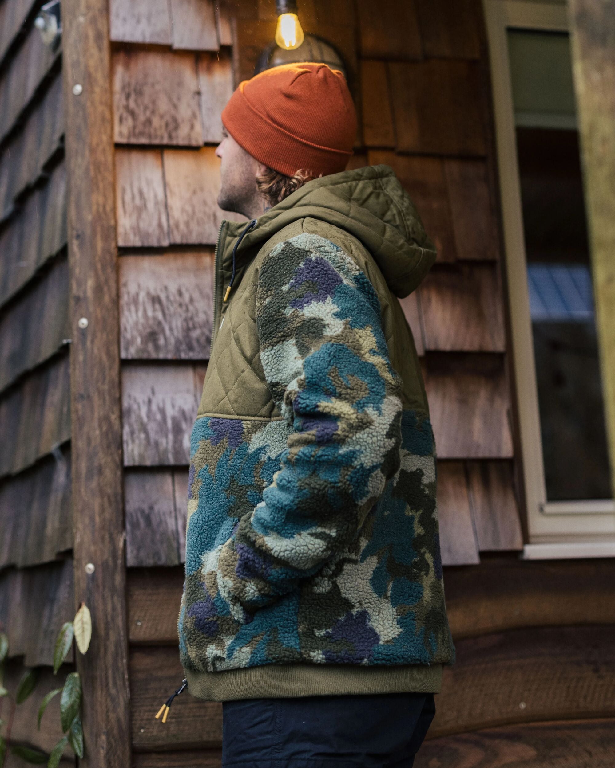 Adventure 2.0 Recycled Deep-Pile Sherpa Fleece - Alpine Camo Khaki - Lifestyle