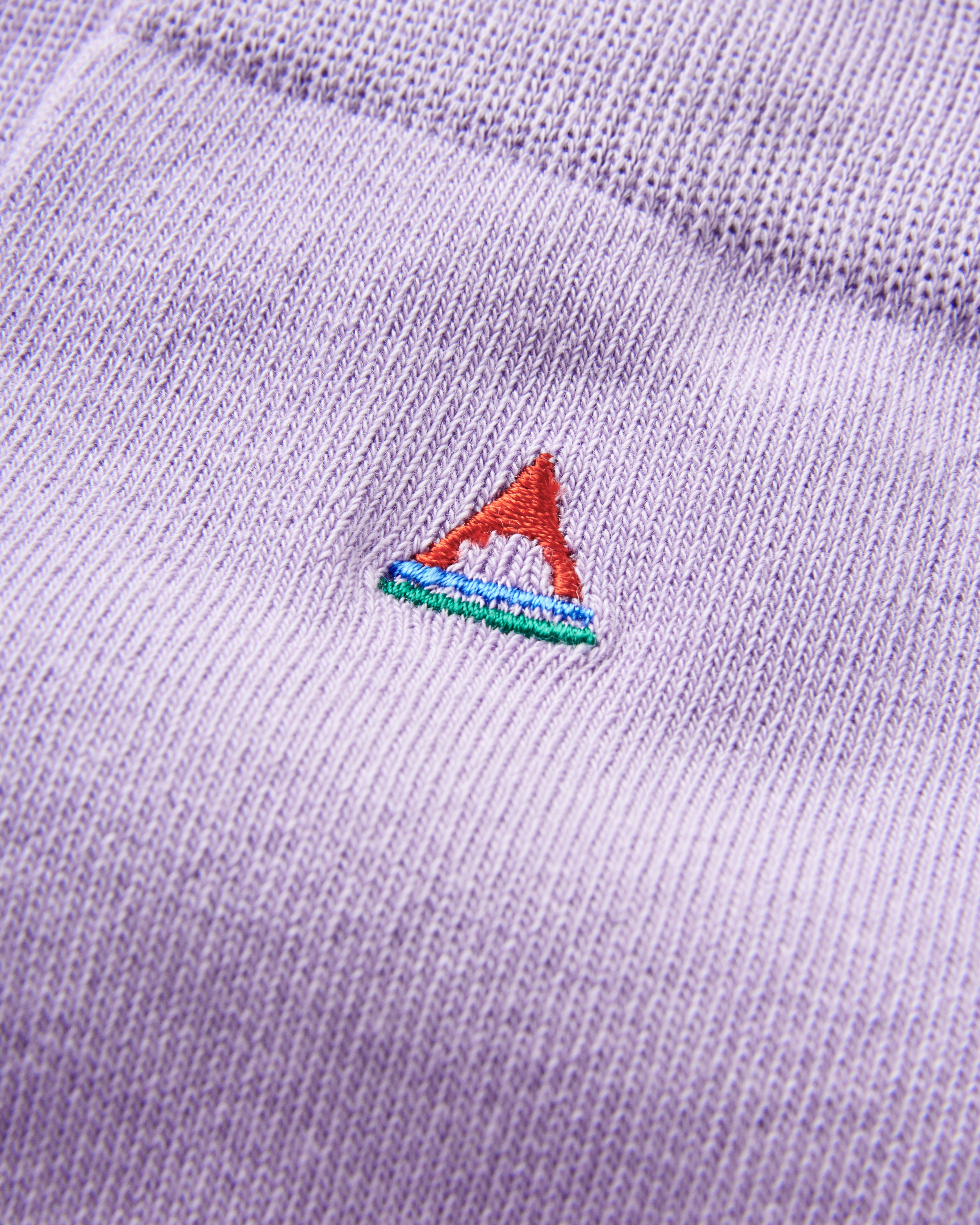 Organic Crew Socks - Dusty Lilac - Flatlay