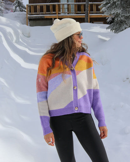 Scenic Recycled Knitted Cardigan - Scenic Sunrise Orange - IGC