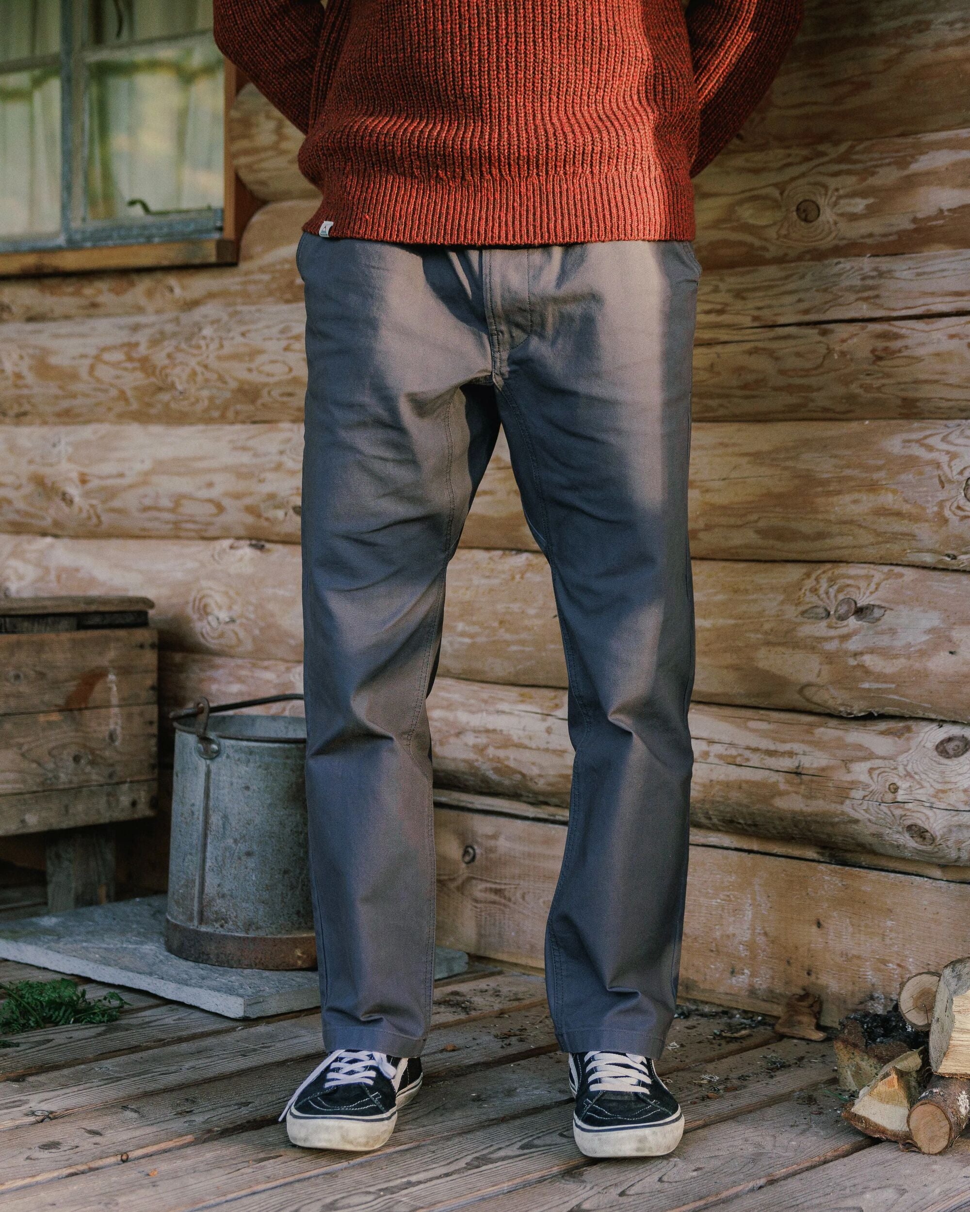 Adventurer Organic Canvas Trouser - Charcoal - Lifestyle