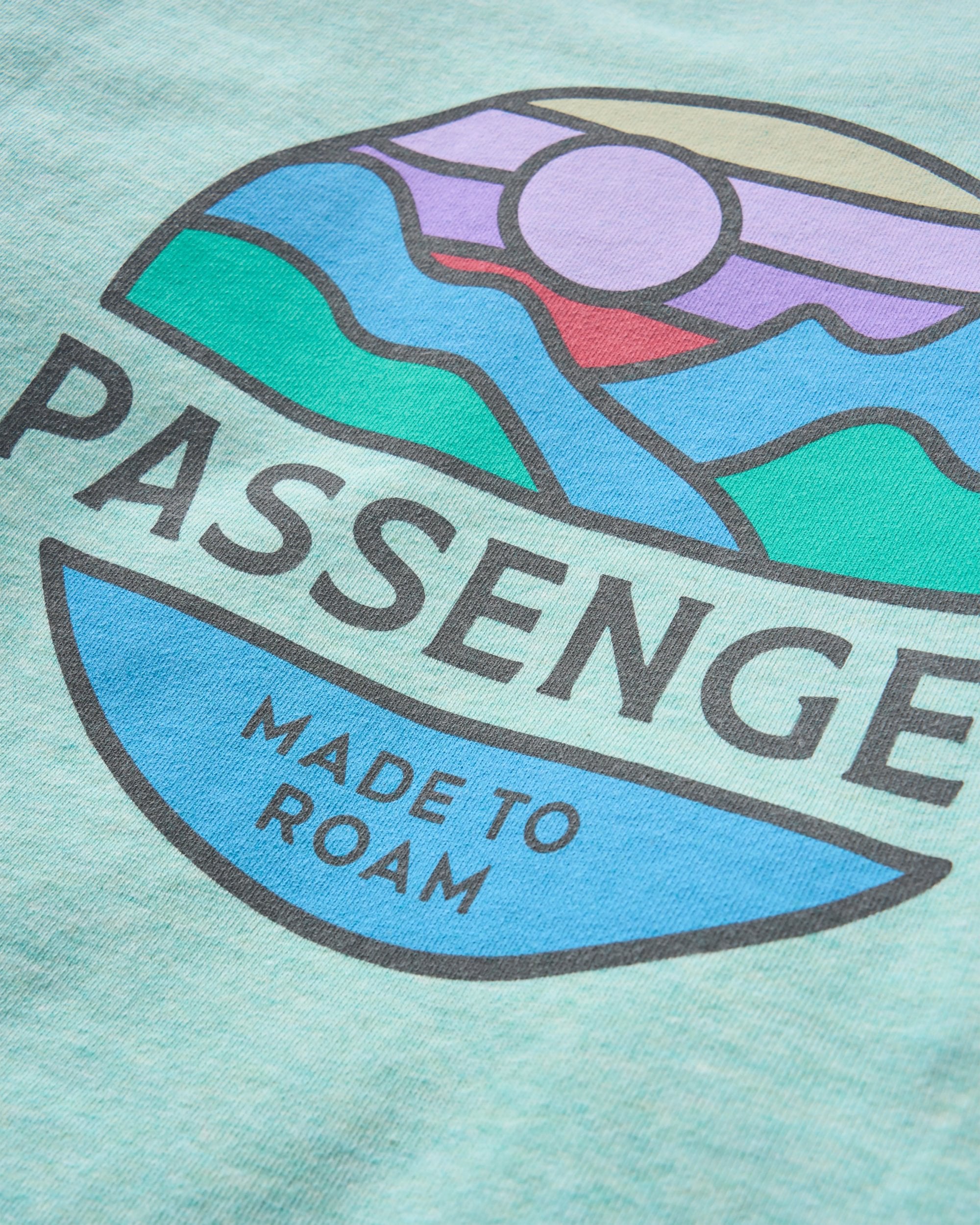 Laidback Organic Cotton Sweatshirt - Aqua Marl - Flatlay