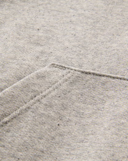 Riser Organic Cotton Hoodie - Grey Marl - Flatlay