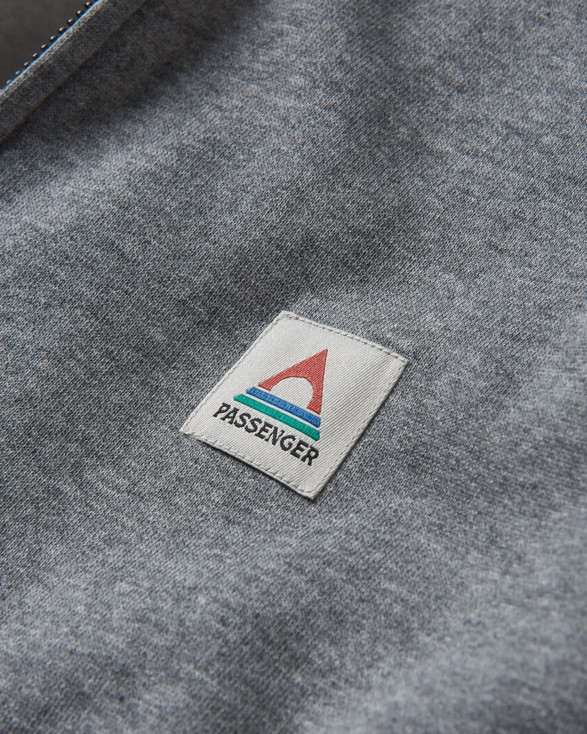 Heritage Full Zip Recycled Cotton Hoodie - Dark Grey Marl - Flatlay