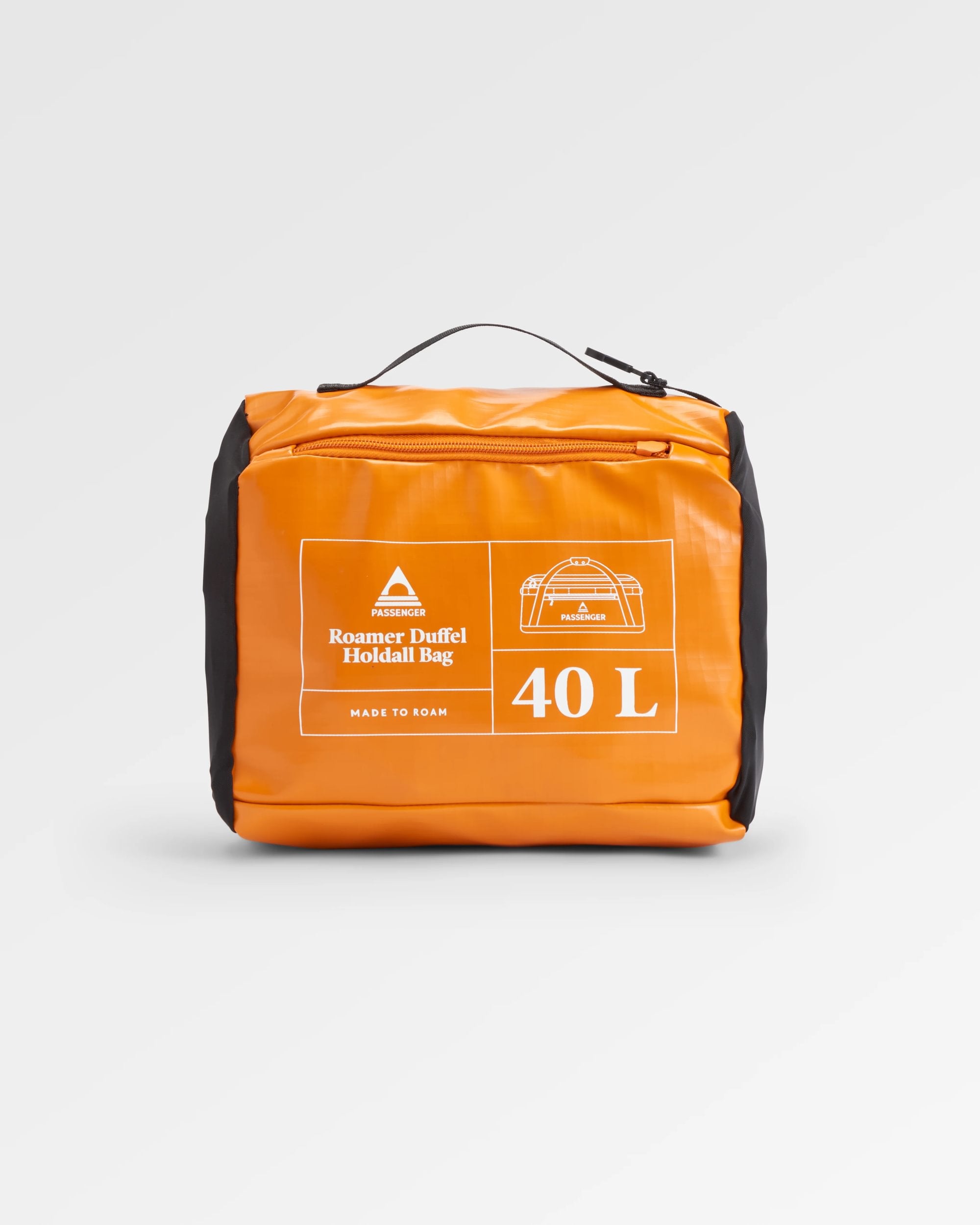 Roamer Recycled 40L Duffel Bag - Sunrise Orange - Flatlay