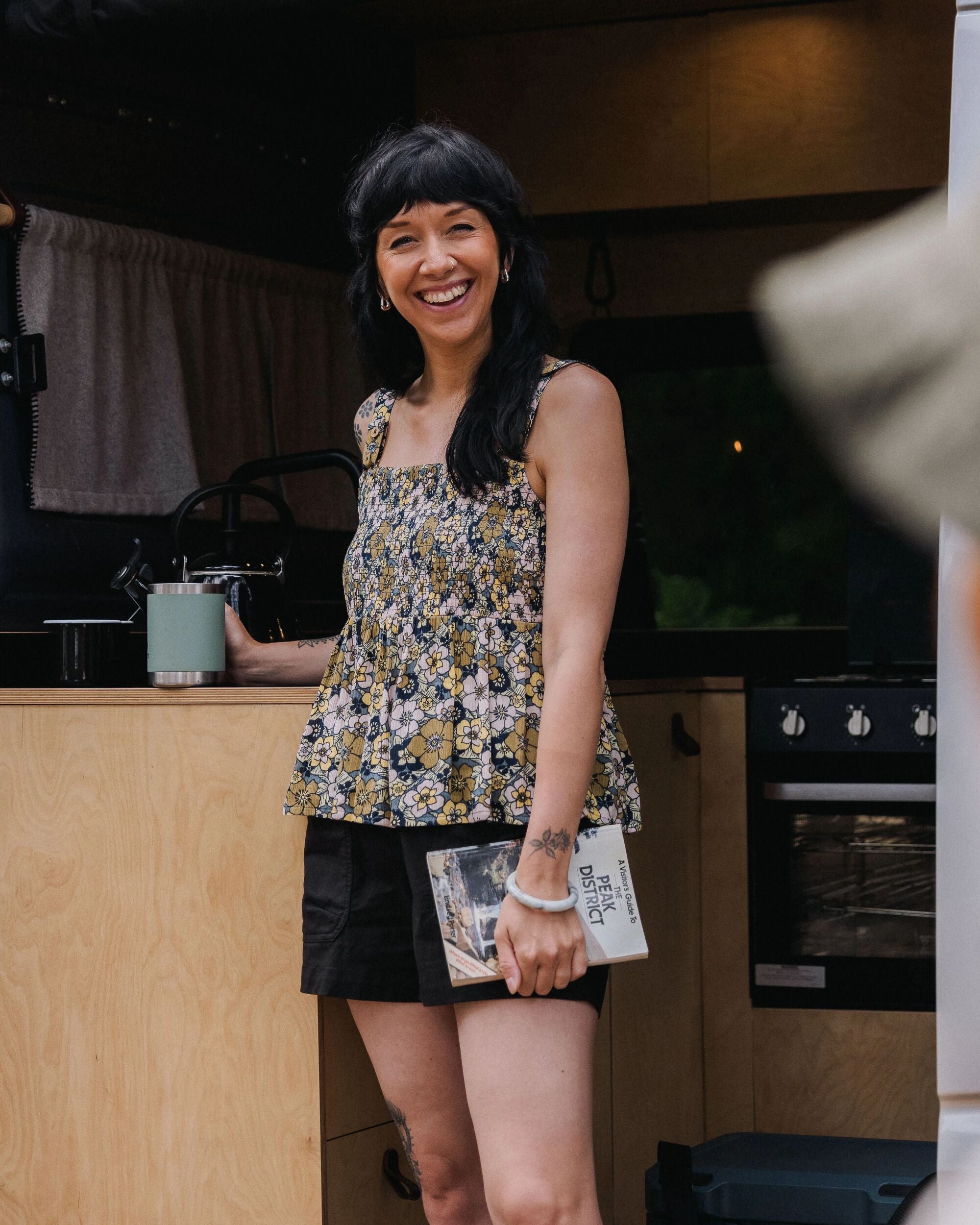 Soleis Woven Cami - Vintage Floral Sunlight - Lifestyle