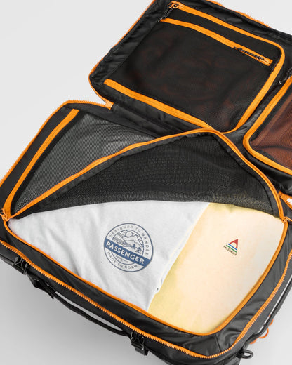 Atlas Recycled Backpack Duffel - Black - Flatlay