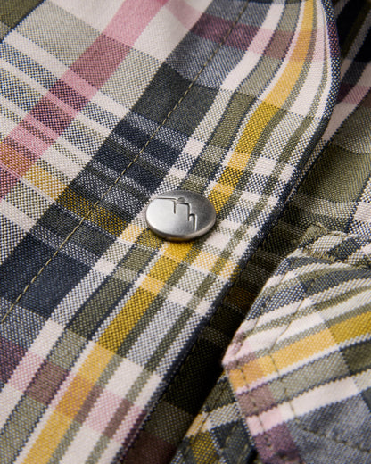 Mistline Overshirt - White Sand Multi Check - Flatlay