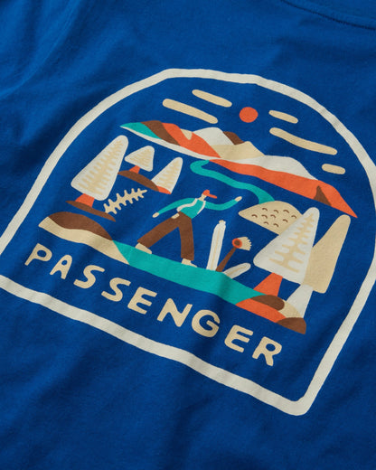 Lost Patch Women's Organic Cotton T-Shirt - Blue Navy - Flatlay