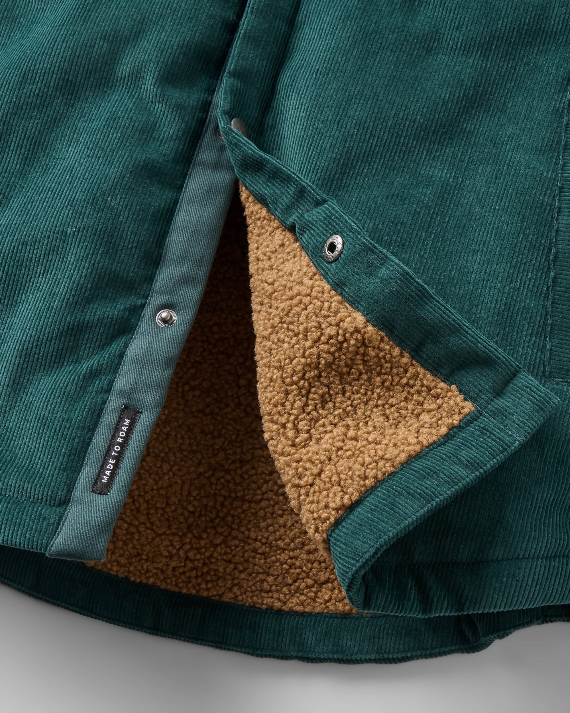 Kodiak Sherpa Lined Cord Overshirt Dark Fern – Passenger
