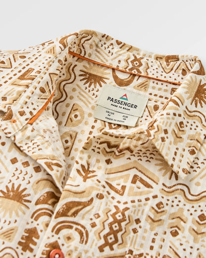 Chill Textured Short Sleeve Shirt - Elemental Geo Birch - Flatlay