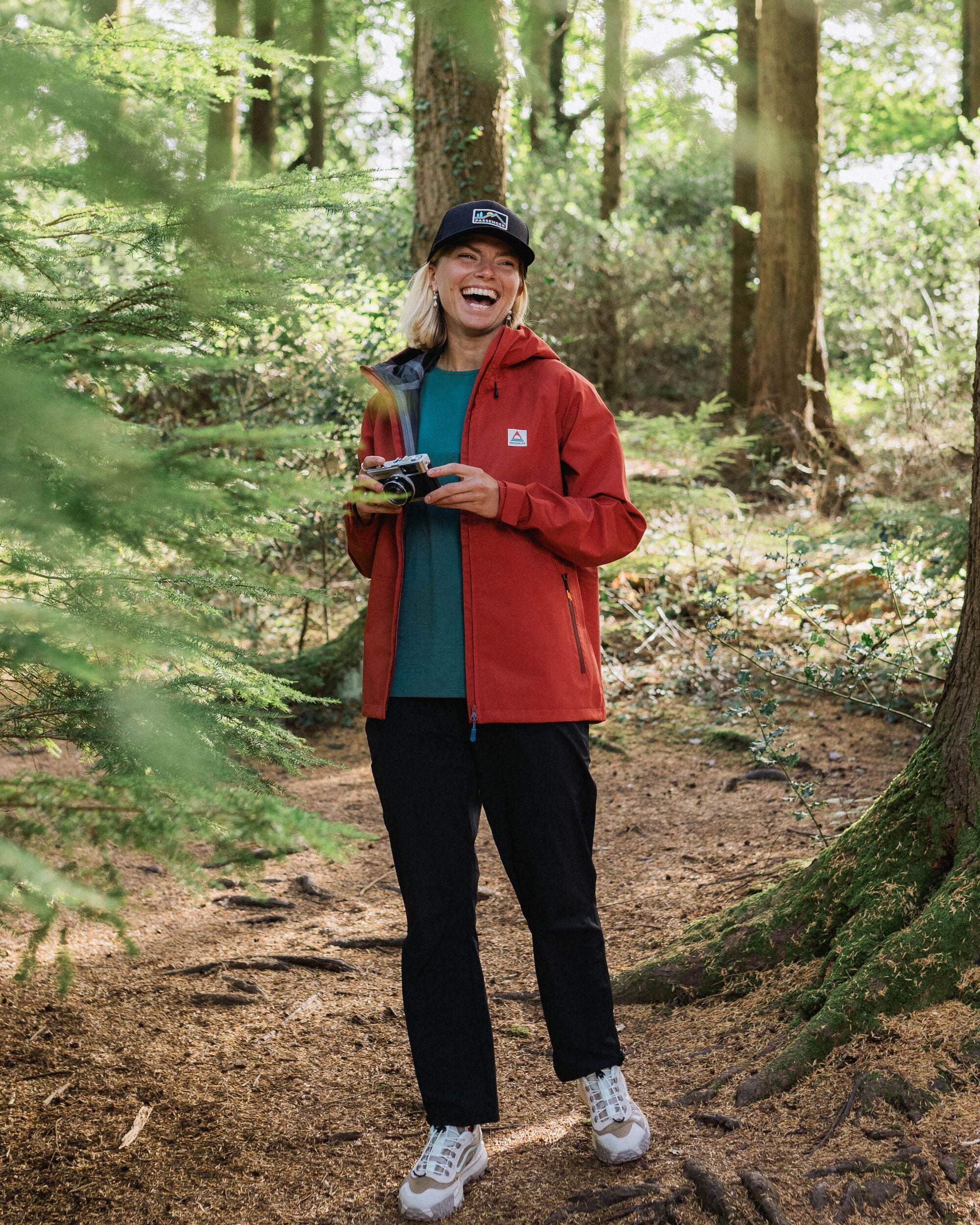 Five Element Recycled Waterproof Jacket - Red Ochre - Lifestyle