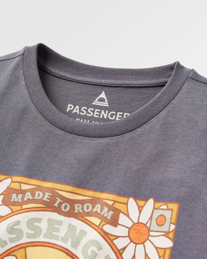 Seasonal Recycled Cotton Oversized T-Shirt - Charcoal - Flatlay