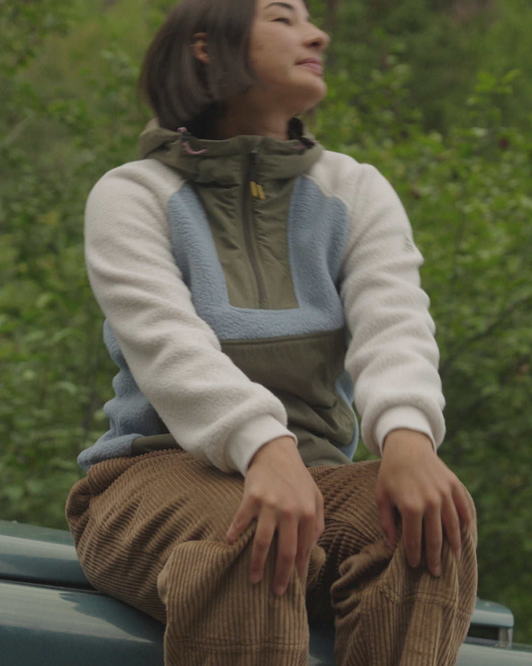 Alexander Sherpa Fleece - Dusty Olive/Faded Denim - Lifestyle