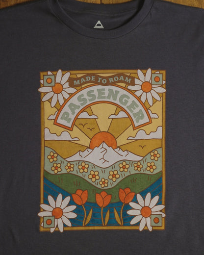 Seasonal Recycled Cotton Oversized T-Shirt - Charcoal - 