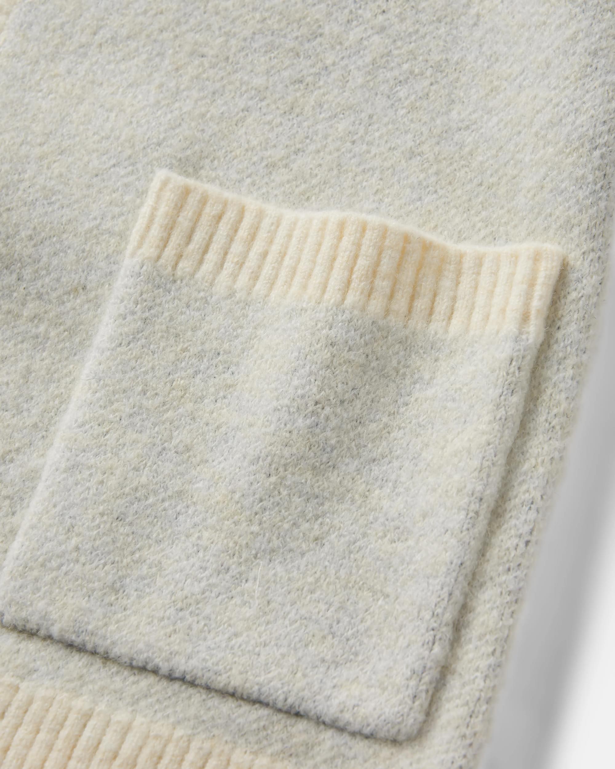 Sunsets Recycled Knitted Cardigan - Marshmallow - Flatlay