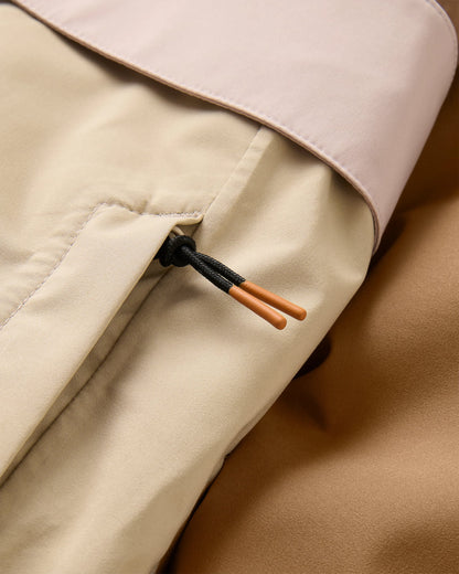 Skyline Recycled Waterproof Anorak - Caramel/Stone - Flatlay