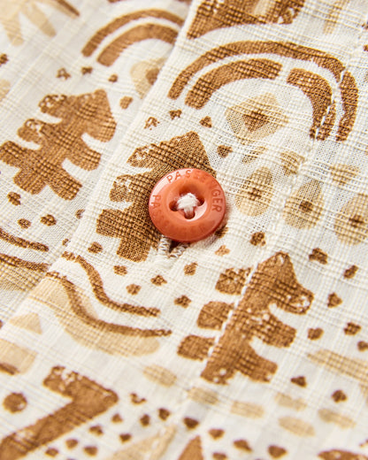 Chill Textured Short Sleeve Shirt - Elemental Geo Birch - Flatlay