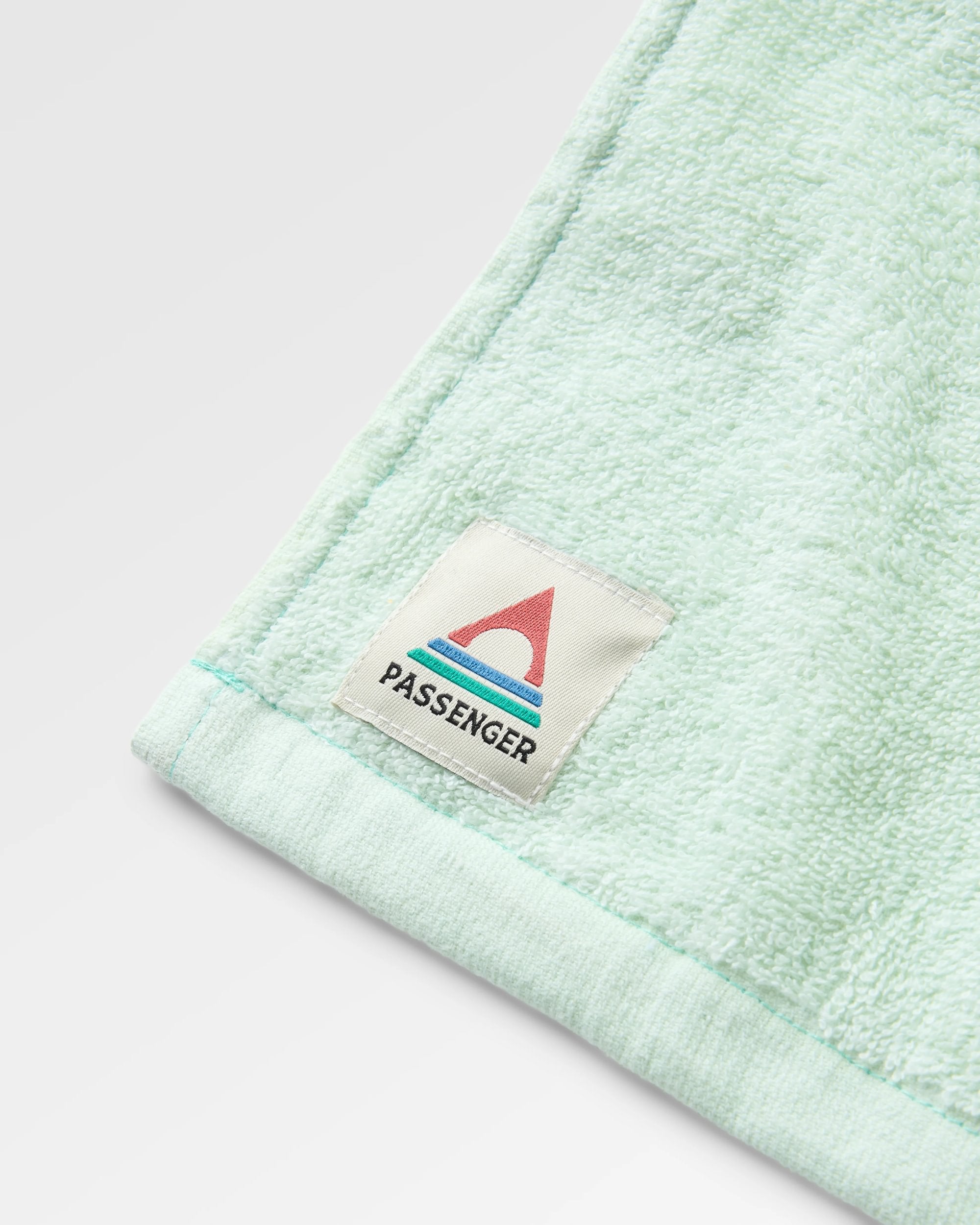 Tideline Organic Cotton Beach Towel - Spearmint - Flatlay