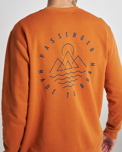Escapism Sweatshirt - Sunset Orange - Studio Model