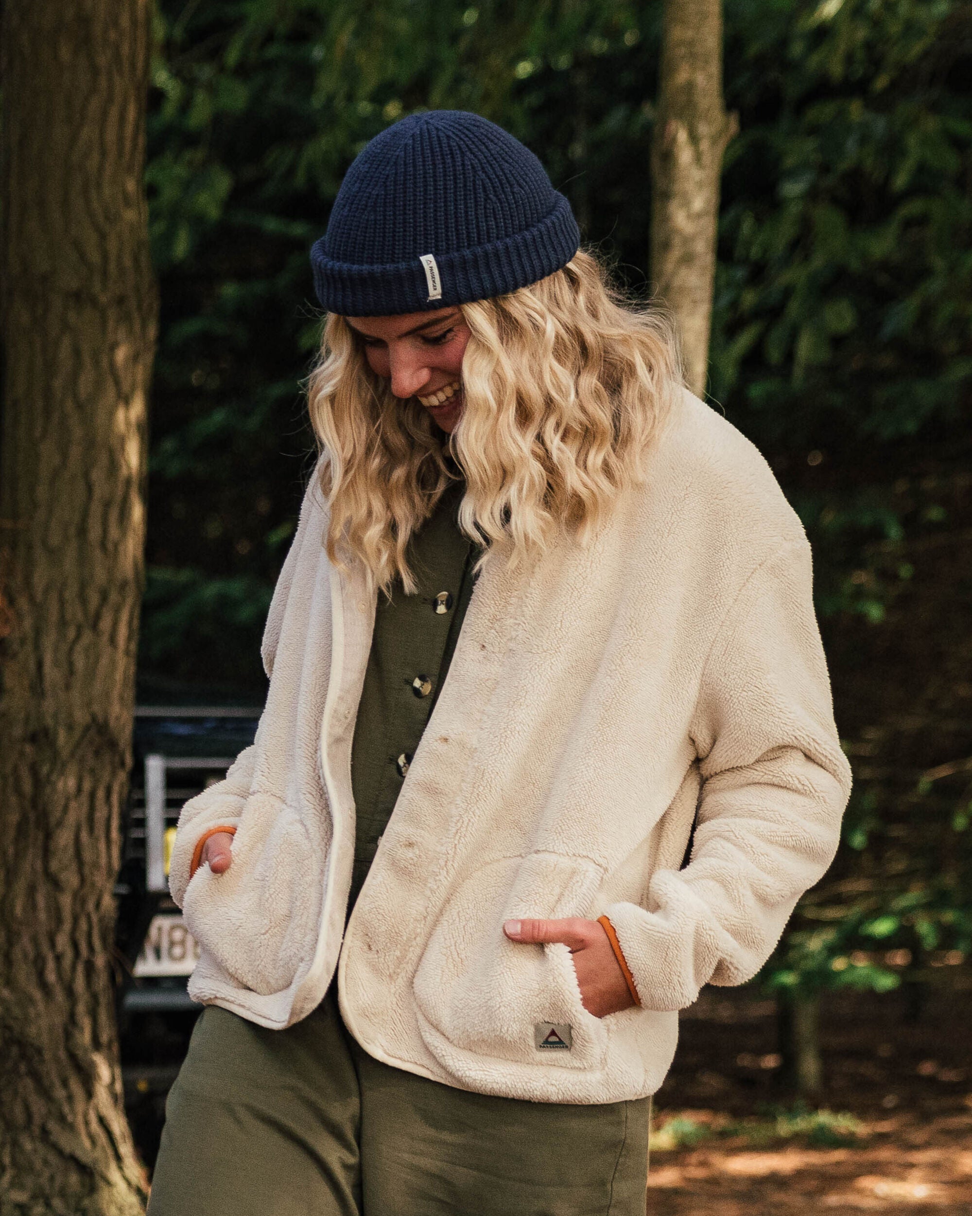 Iris Collarless Fleece Jacket Oatmeal – Passenger