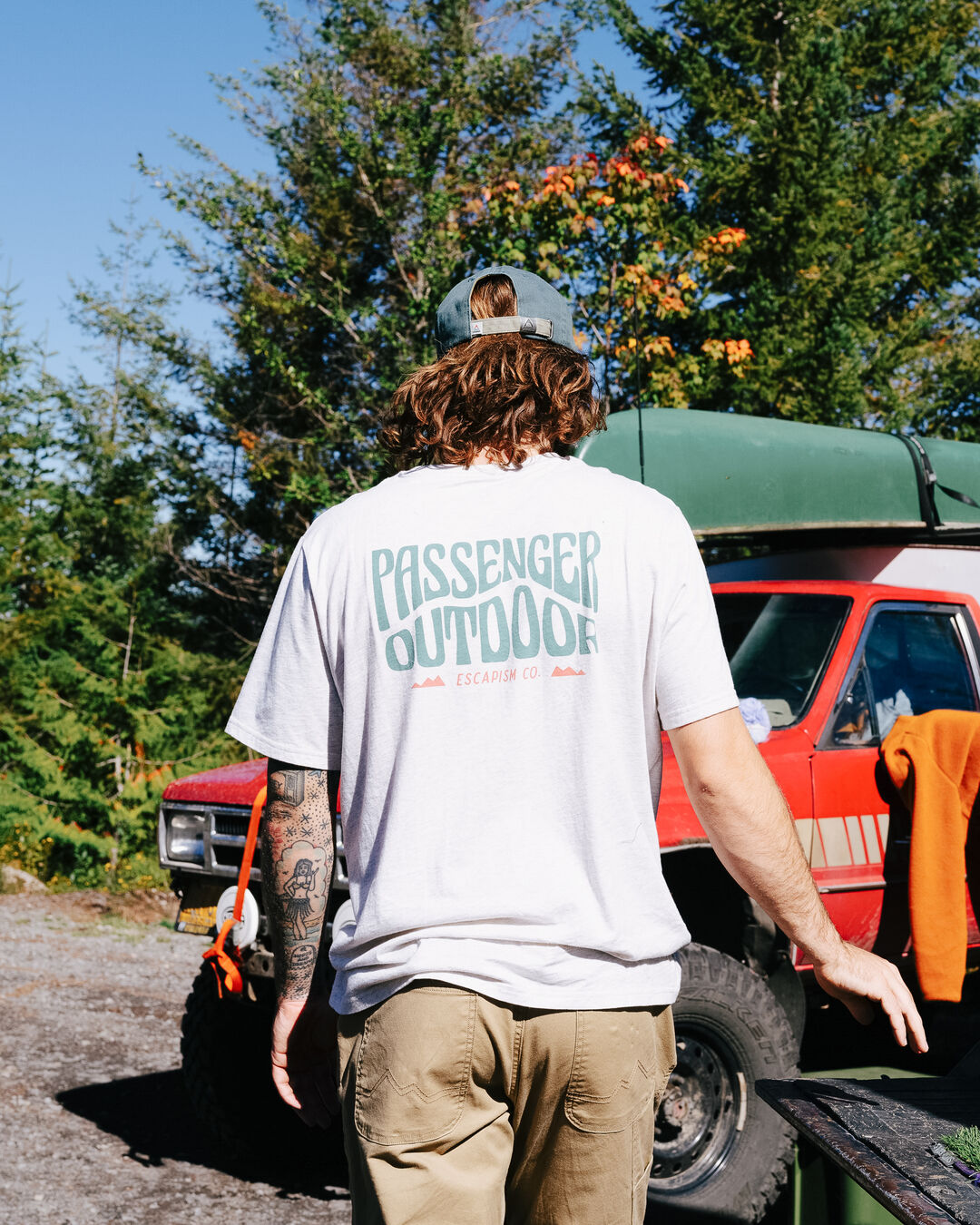 Yuca Organic Cotton T-Shirt - Birch Marl - Lifestyle