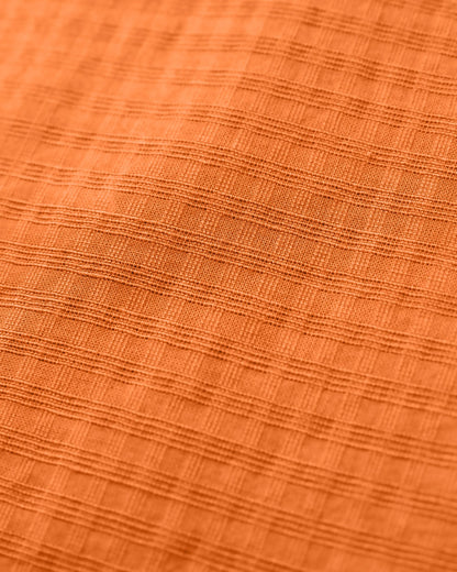 Chill Textured Short Sleeve Shirt - Sunset Orange - Flatlay