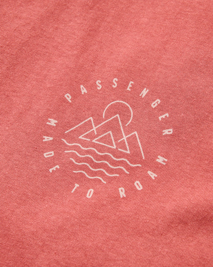 Escapism Recycled Cotton T-Shirt - Redwood - Flatlay