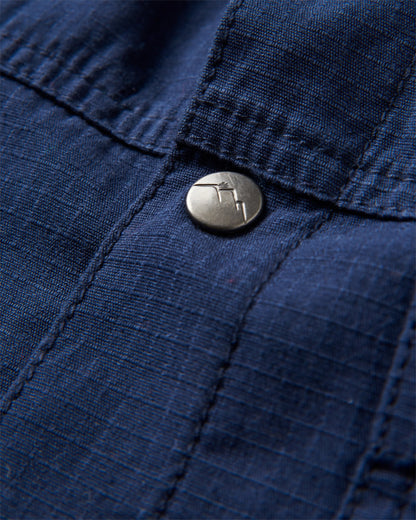 Way Flannel Lined Shirt - Rich Navy - Flatlay