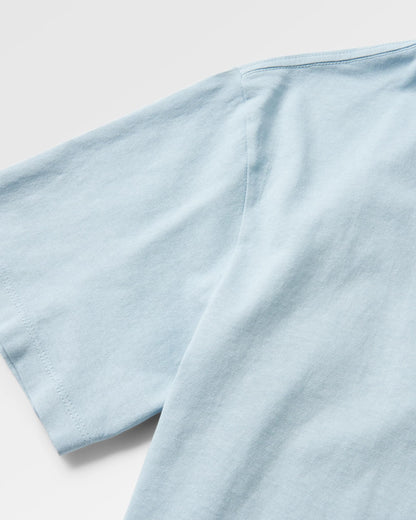 Distance Recycled Relaxed Fit T-Shirt - Blue Fog - Flatlay