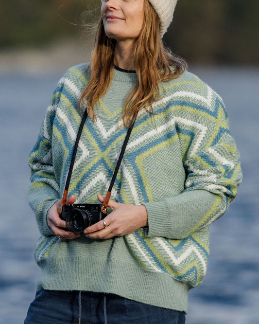 Homestead Oversized Recycled Knitted Jumper - Pistachio