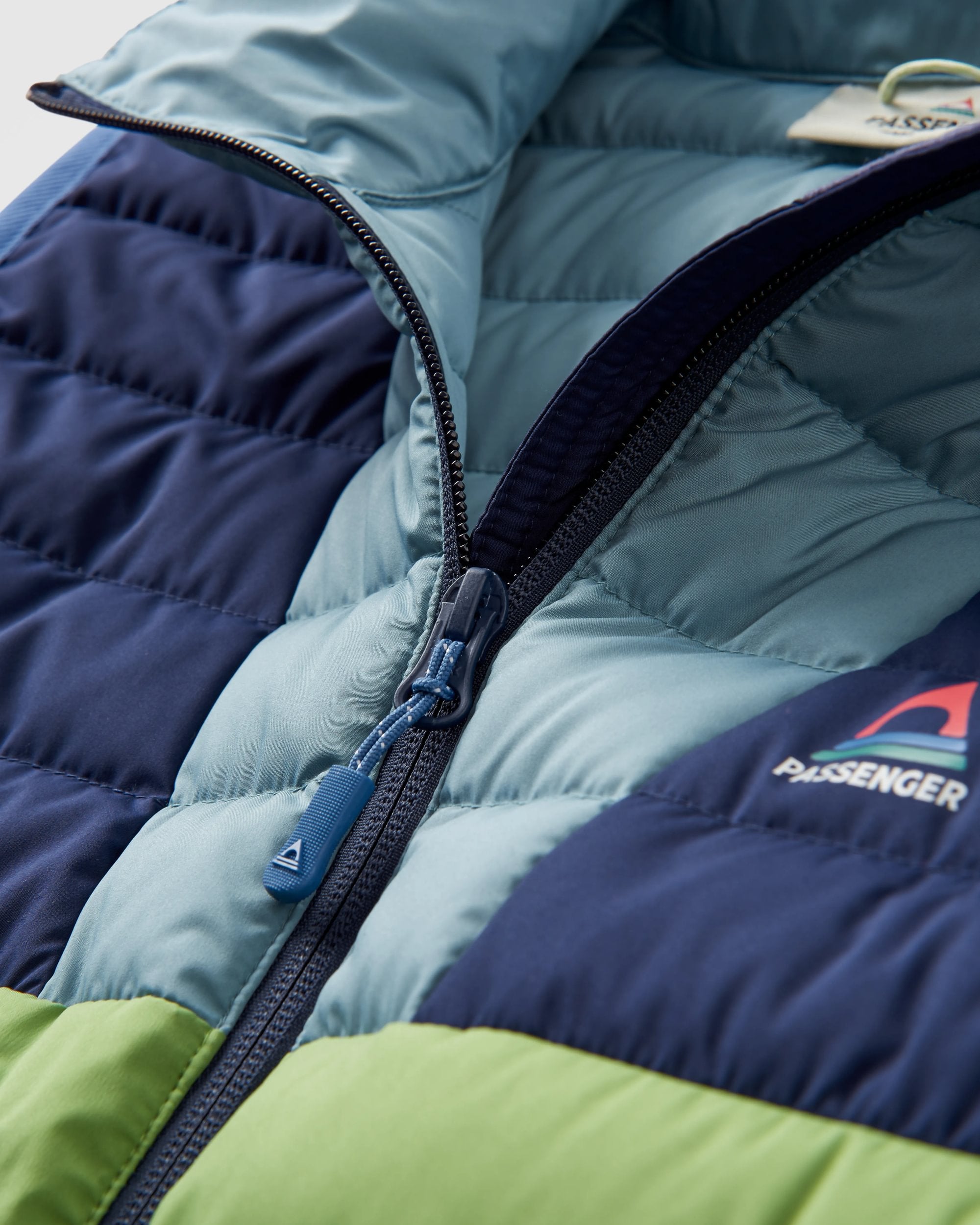 Northstar Down Recycled Gilet - Rich Navy/Pear Green/Arctic - Flatlay