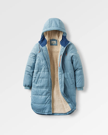 Flora Recycled Sherpa Lined Parka - Arctic - Flatlay