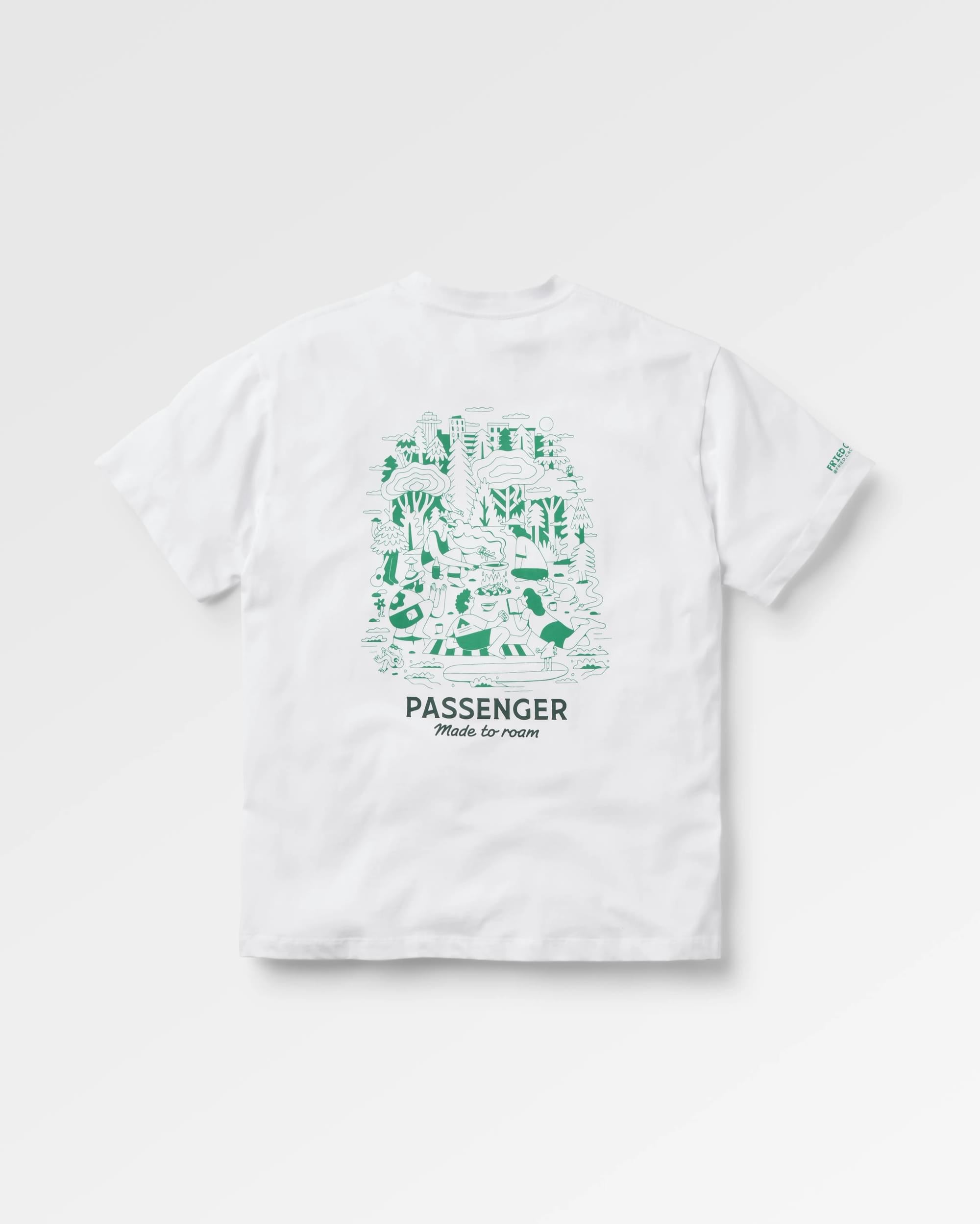 Better Outside Organic Relaxed Fit T-Shirt - White - Flatlay