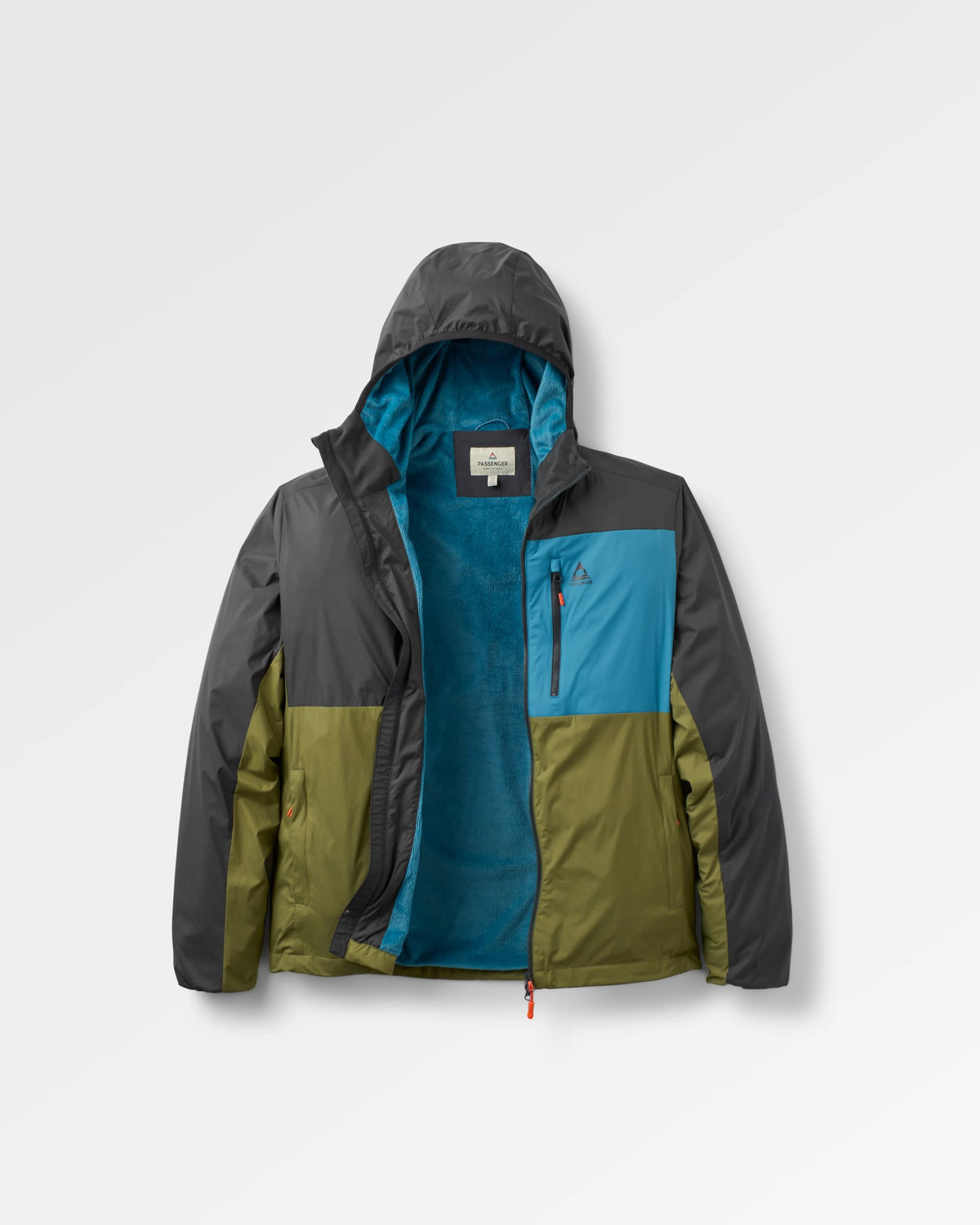 Tahoe Lined Windproof Jacket - Faded Black/Khaki - Flatlay