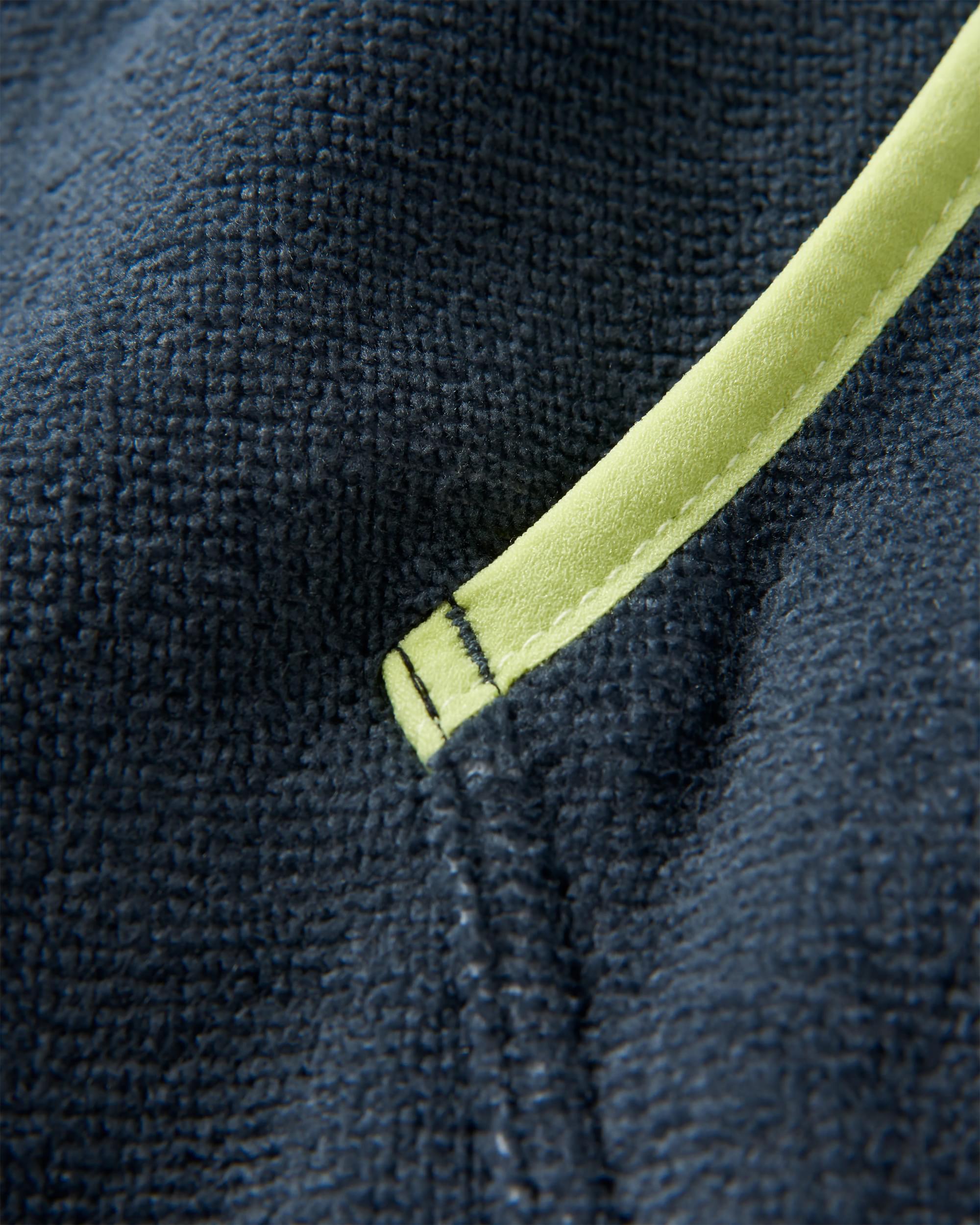 Tulum Recycled Towel Poncho - Pistachio/Charcoal - Flatlay