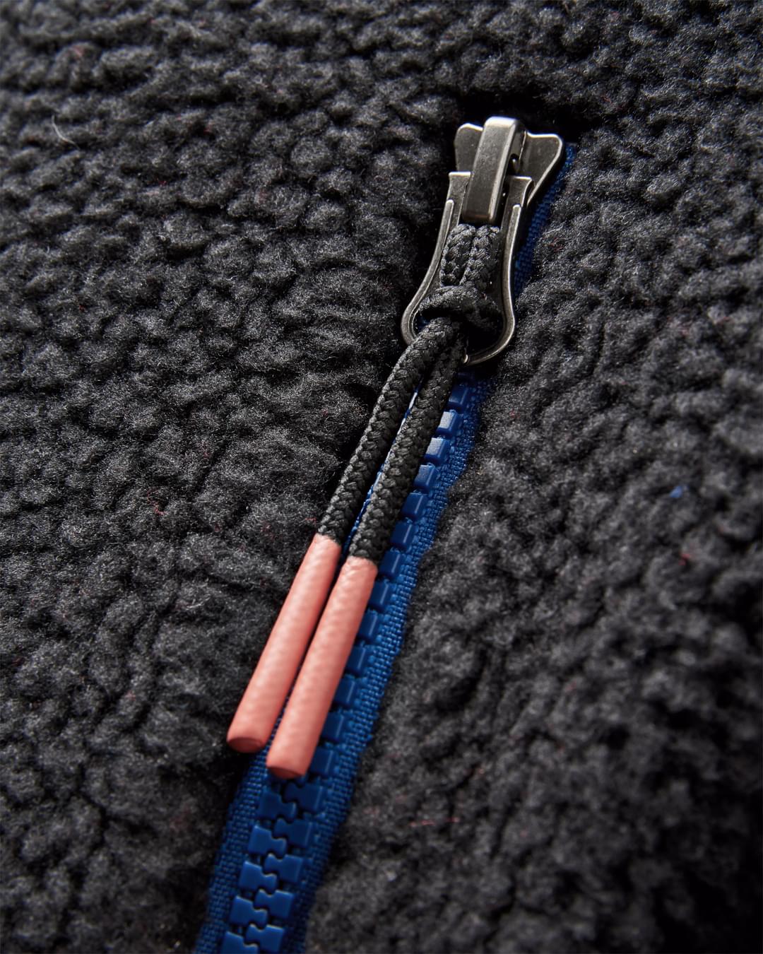 Home Recycled Sherpa Fleece - Black - Flatlay