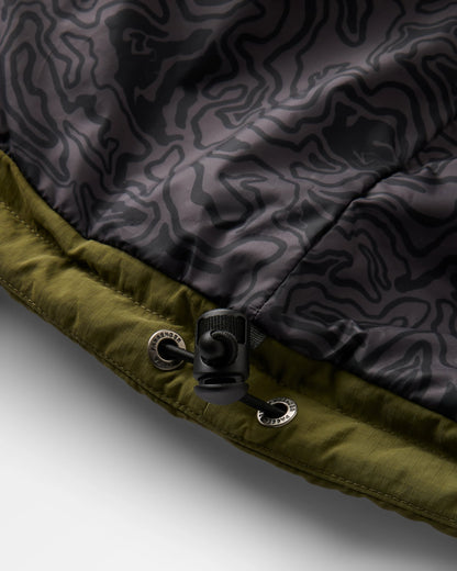 Oceanic Insulated Full Zip Jacket - Caramel/Khaki - Flatlay