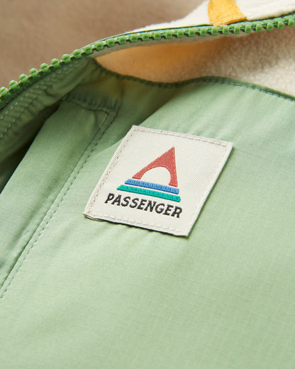 Caspian 1/2 Zip Recycled Polar Fleece - Dusty Olive - Flatlay