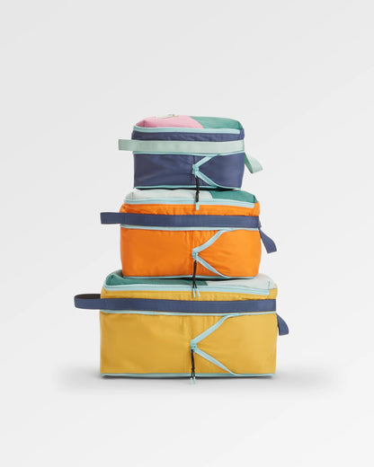 Packing Cube 4L - Spearmint/Deep Ocean - Flatlay