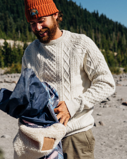 Sandbar Cable Knitted Jumper - Off White