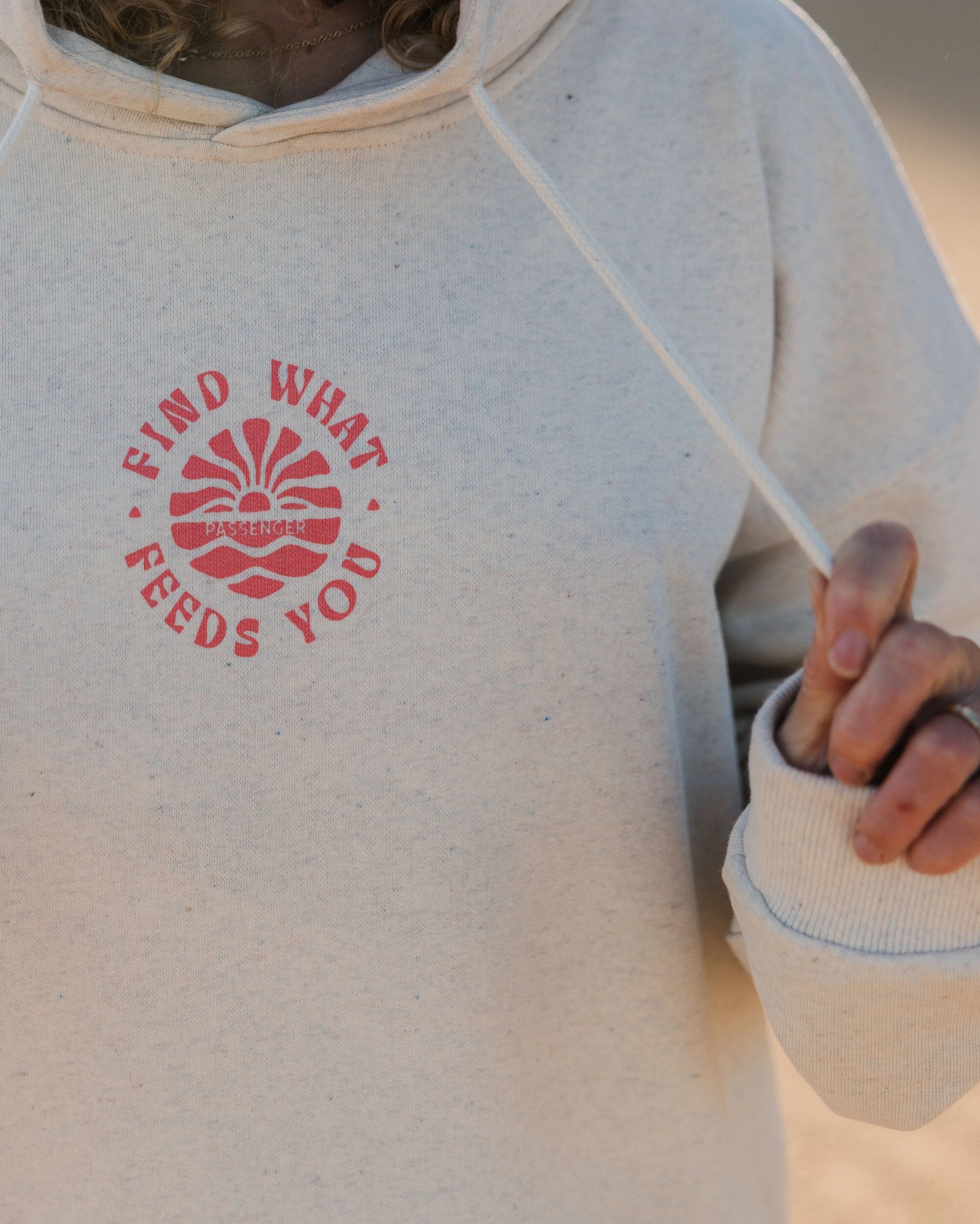 Discovery Recycled Cotton Hoodie - Milky Marl - Lifestyle