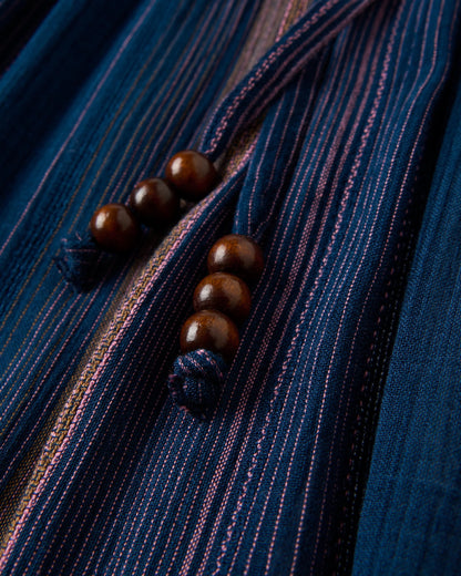 Dew EcoVero Woven Skirt - Dark Denim Multi Stripe - Flatlay