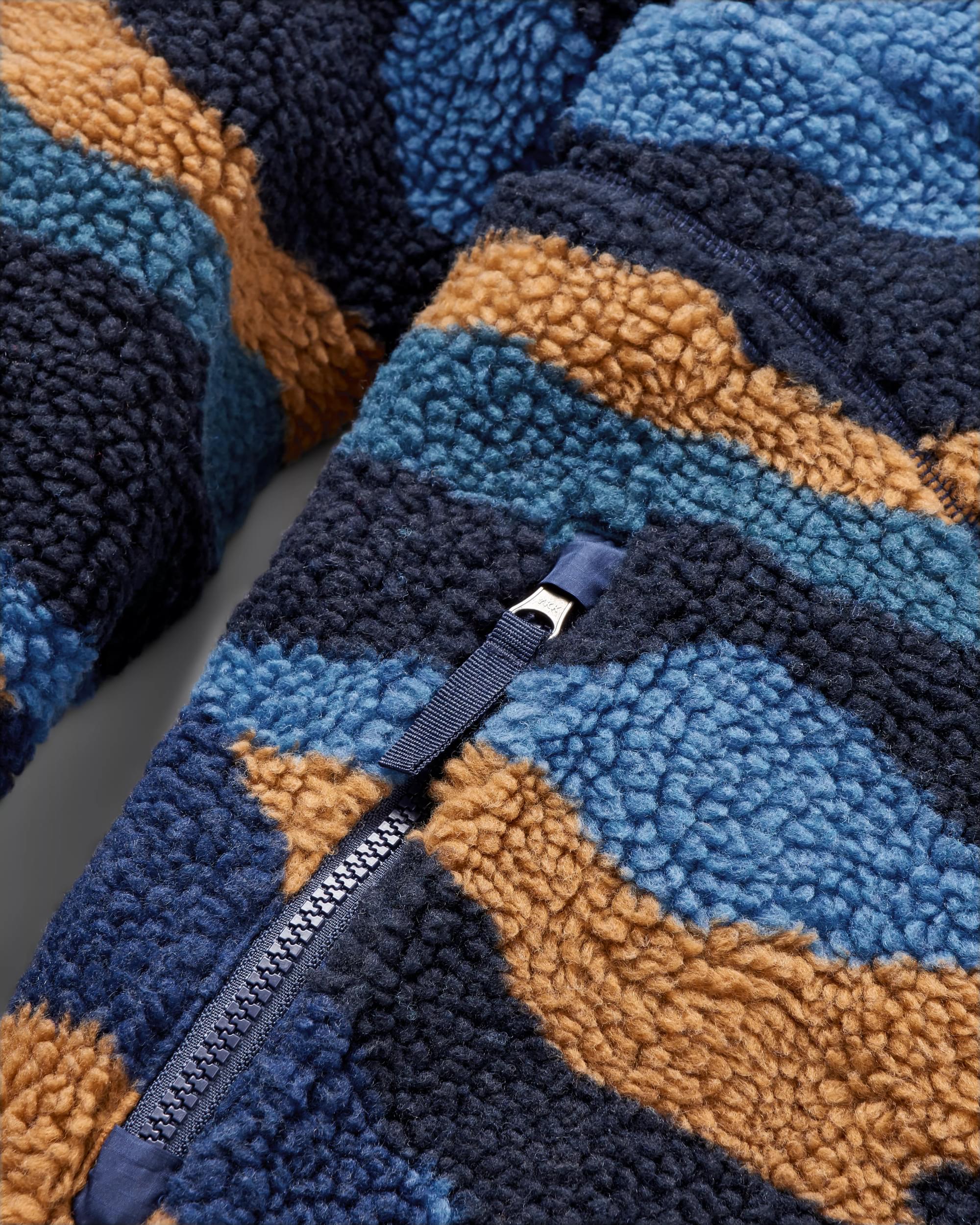 Offroad Recycled Sherpa 1/2 Zip Fleece - Scenic Navy - Flatlay